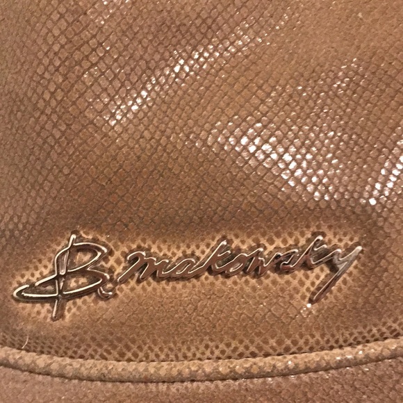 B.MAKOWSKY 3 COMPARTMENT SHOULDER BAG PURSE BROWNISH GREEN GOLDTONE HARDWARE . - Picture 2 of 12